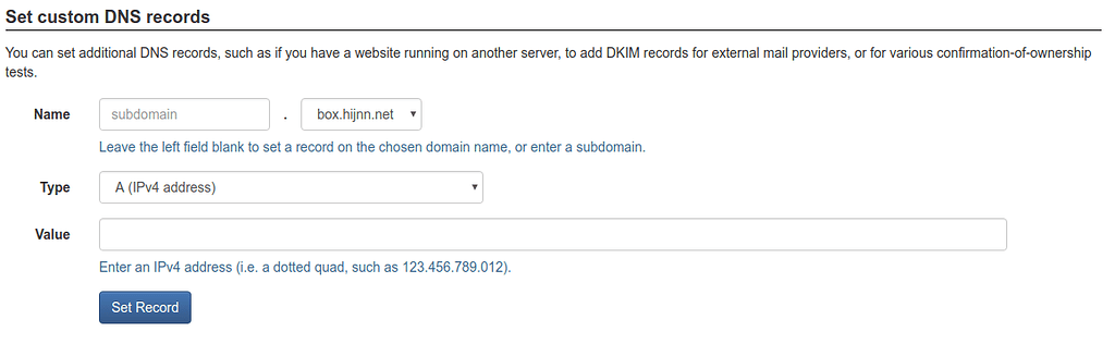 How to set custom DNS subdomains? - Help with Setup/Upgrade - Mail-in-a ...